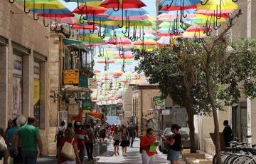 jerusalem yaffo umbrellas