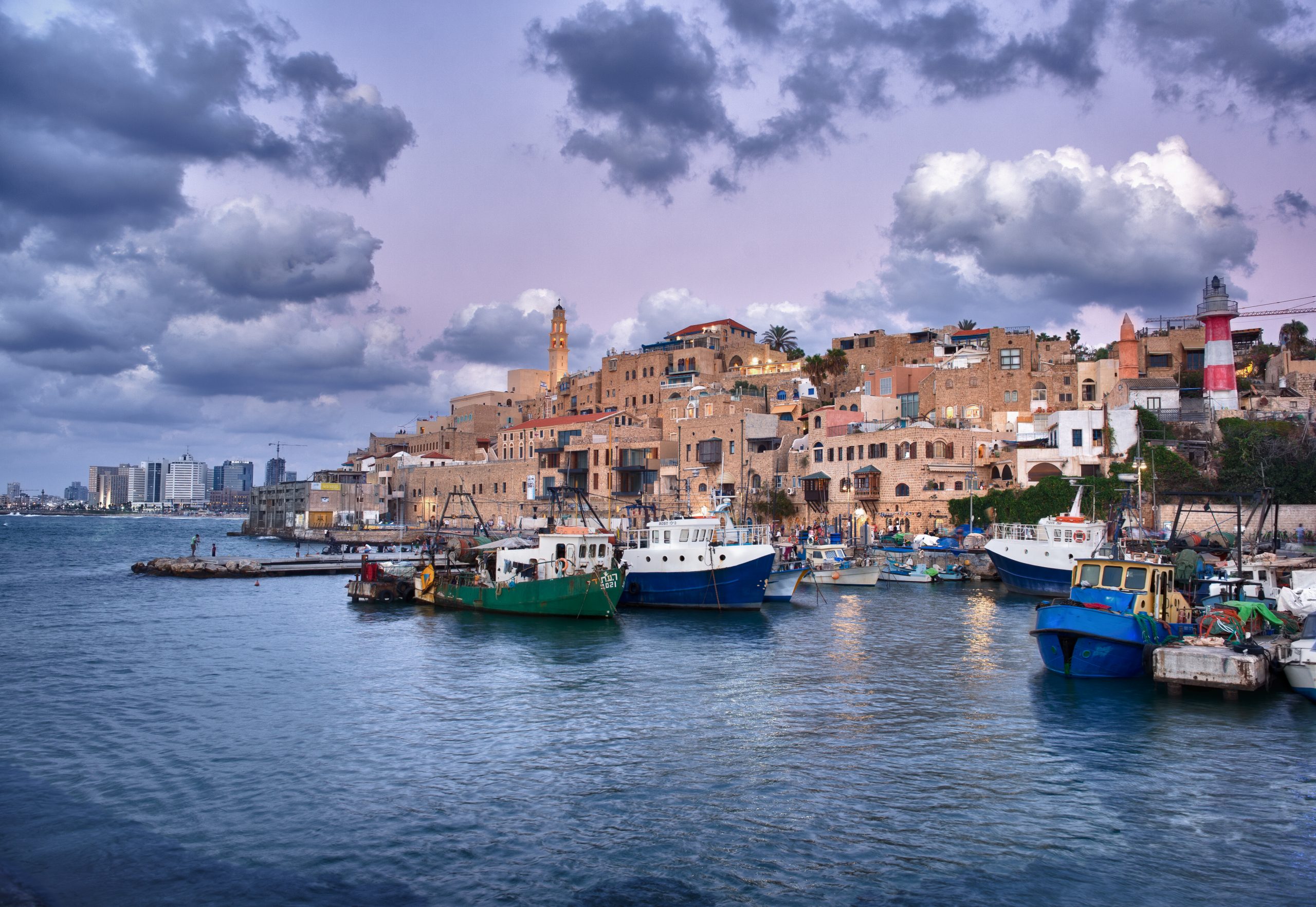 The old port of Jaffa on the Mediterranean