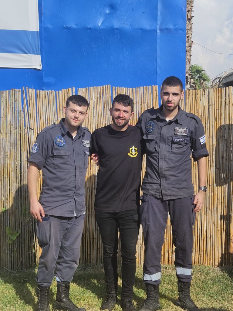 Israel Tolchinsky with some buddies from the Israel Air Force. Photo: Courtesy.
