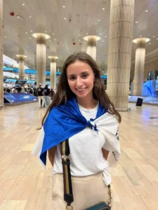 Sidney Levy, a Masa fellow who arrived in Israel (Photo: Masa Israel Journey)